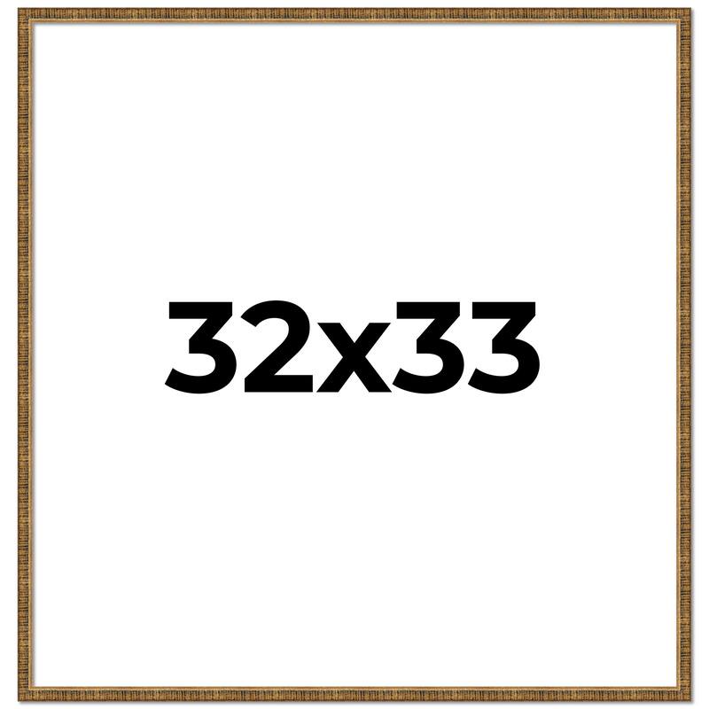 32x33 Frame Gold Picture Frame - Complete Modern Photo Frame Includes