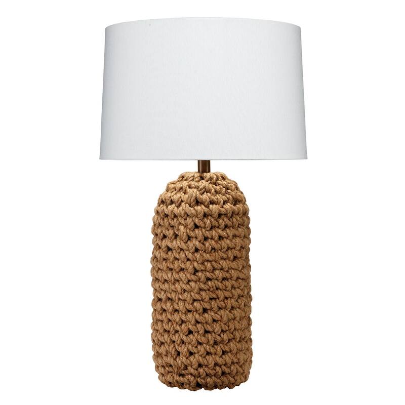 Alden Décor Chelsea Woven Jute Table Lamp, Brown