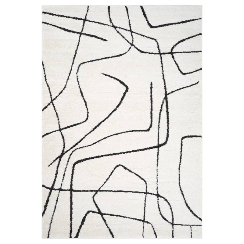 HomeRoots Abstract Rectangle Area Rug