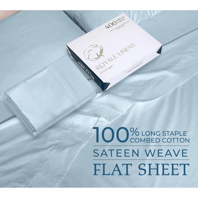 Royale linen 400 Thread Count Cotton Flat Sheet