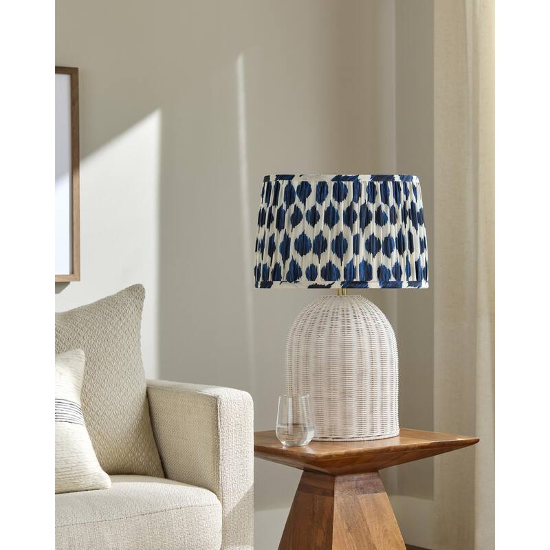 Livabliss Kenza Global Accent Table Lamp - 24"H x 16"W x 16"D - White/Blue