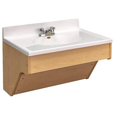 Tot Mate Single Laminate Wall Vanity - 31" x 21" x 21.5"; Unassembled