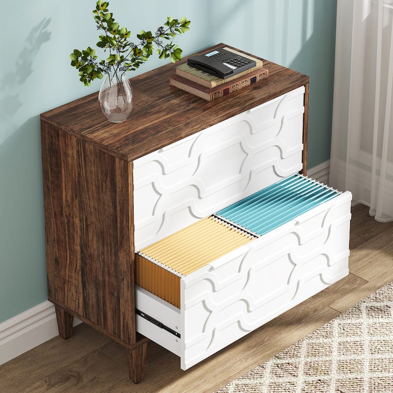 2 Drawer File Cabinet for Home Office, Filling Cabinet for A4/Letter/Legal Size