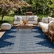 preview thumbnail 14 of 21, World Rug Gallery Geometric Indoor/Outdoor High-Low Area Rug 6' 6" x 9'