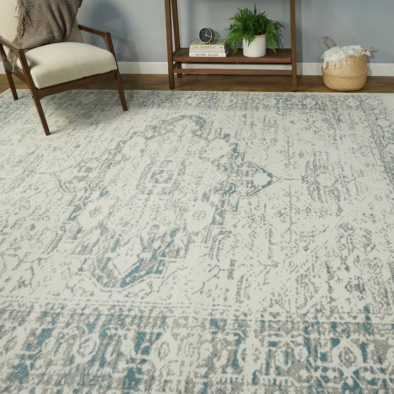 Nafisa Distressed Medallion Area Rug