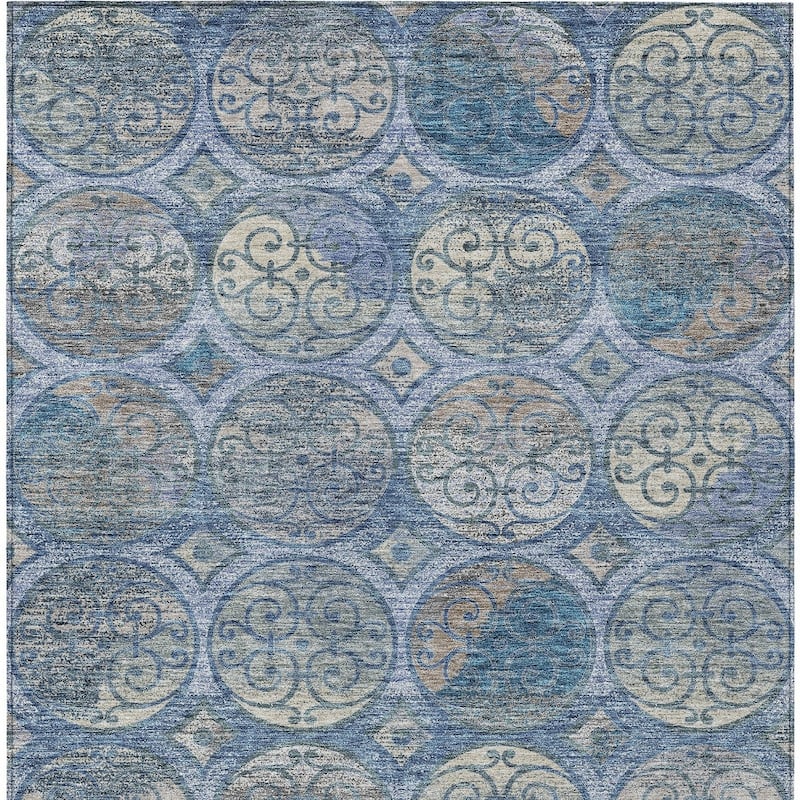 HomeRoots Trellis Transitional Rectangle Outdoor Rug