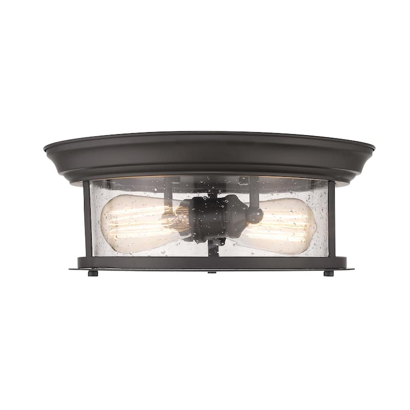 Bellevue Hughen 2 Light 14" Wide Flush Mount Drum Ceiling Fixture