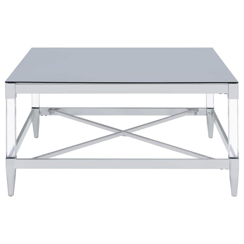 Lindley Square Coffee And End Table Set Chrome