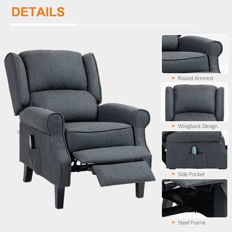 Vibrating Massage Recliner Chair with Heat and Footrest