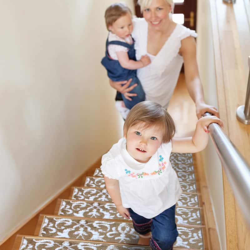 SUSSEXHOME Floral Collection Stair Treads 9 in. x 28 in.