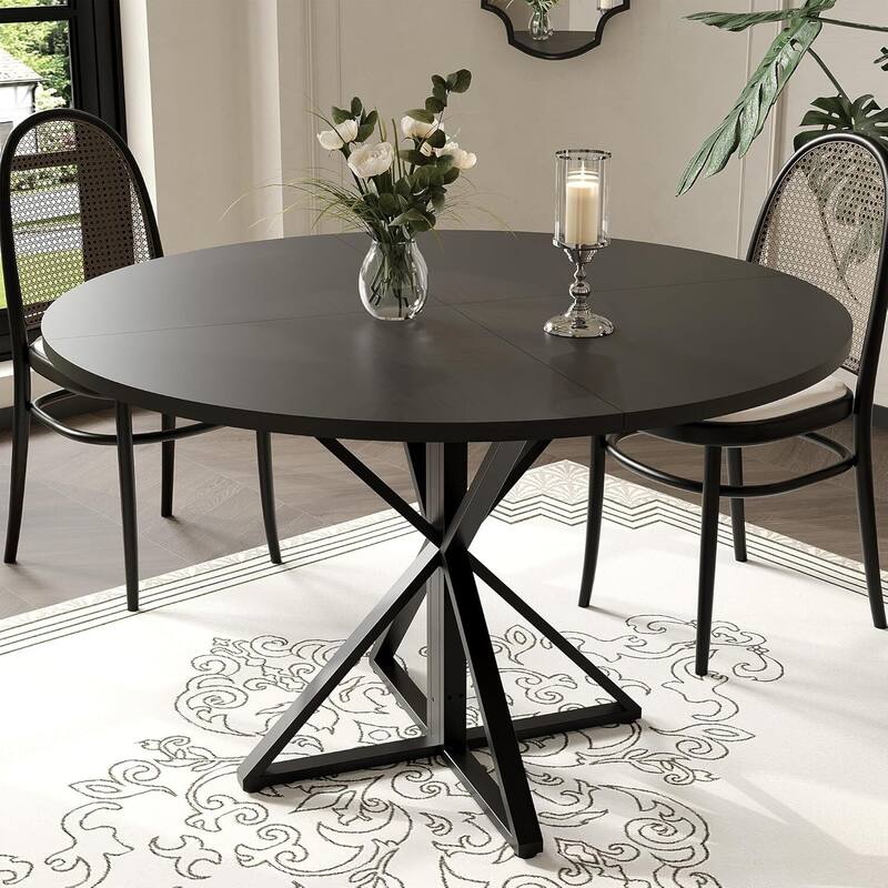 47" Kitchen Round Dining Table, Space Saving - N/A