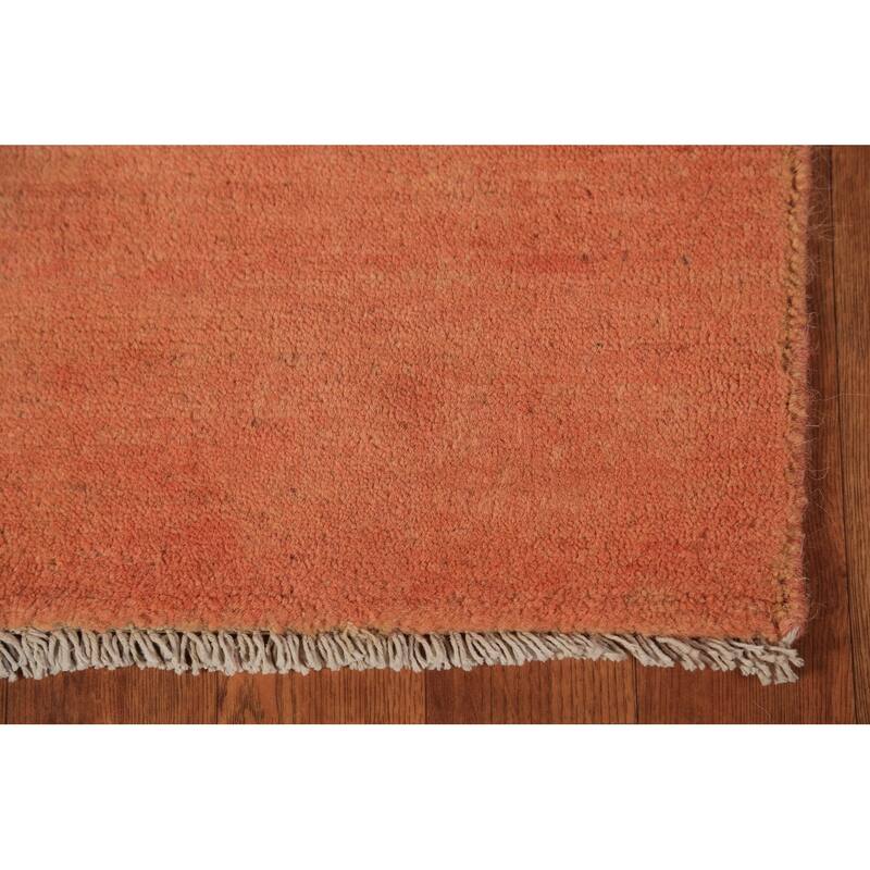 Orange Gabbeh Oriental Runner Rug Handmade Hallway Wool Carpet - 1'11" x 5'11"