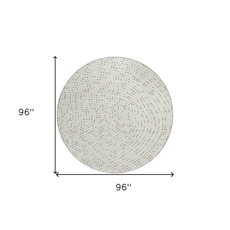 HomeRoots Polka Dot Transitional Rectangle Outdoor Rug