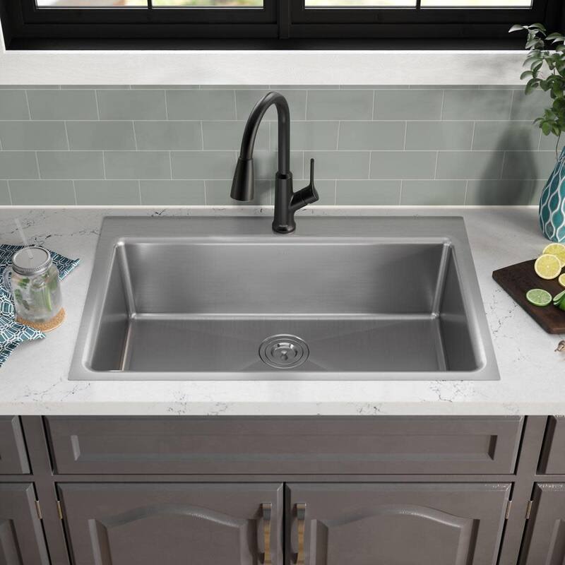 Elkay LK1410 Everyday 1.8 GPM Single Hole Kitchen Faucet - Matte Black