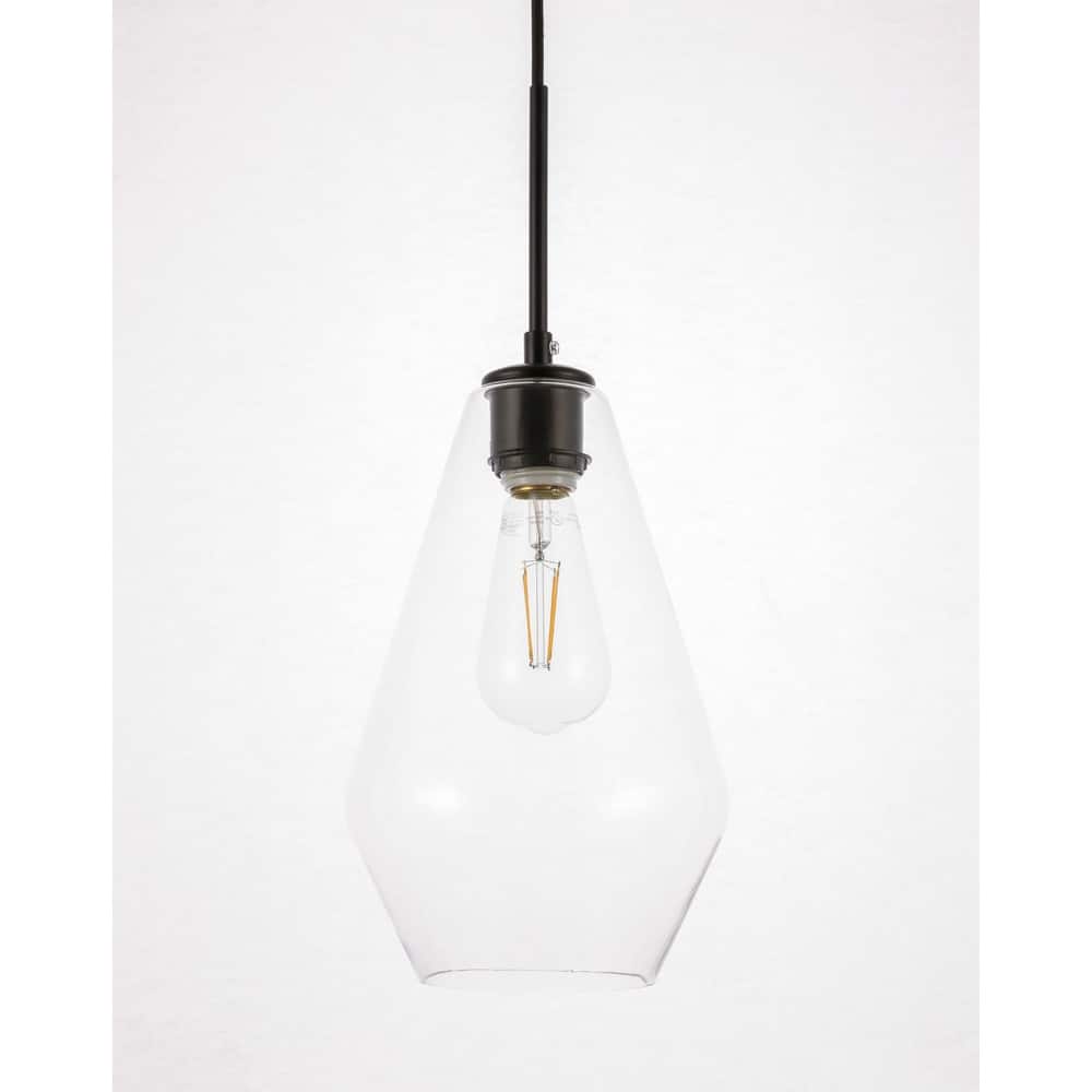 Elegant Lighting Gene Single Light 7" Wide Mini Pendant with Clear
