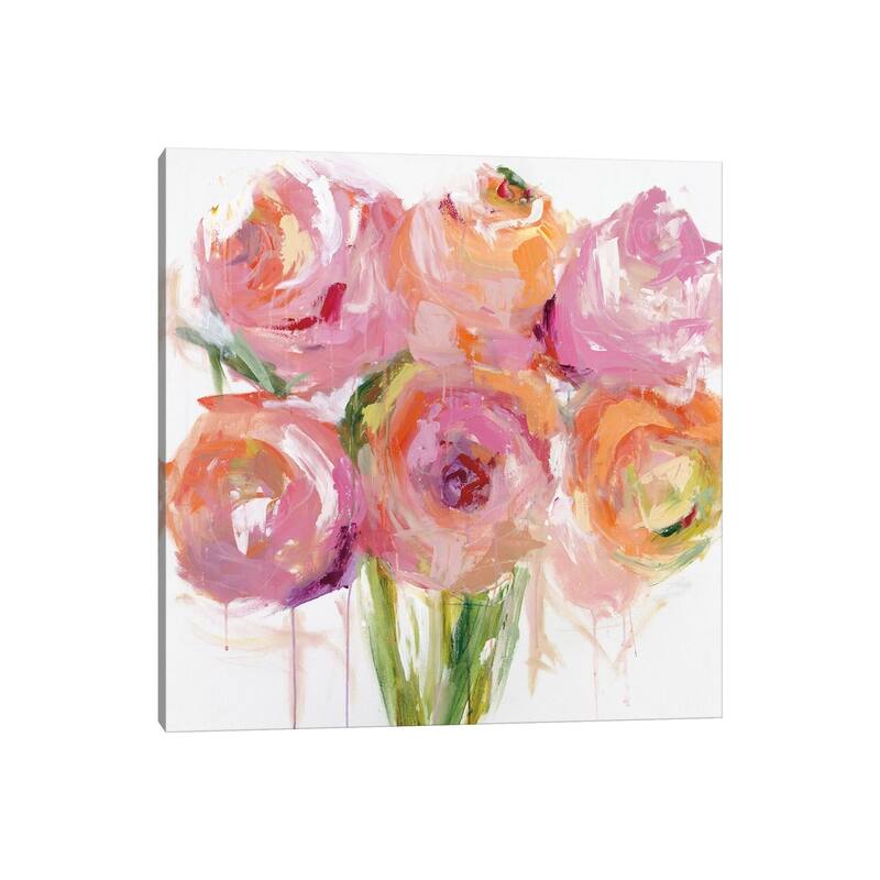 iCanvas "Pink Peonies" by Emma Bell Canvas Print