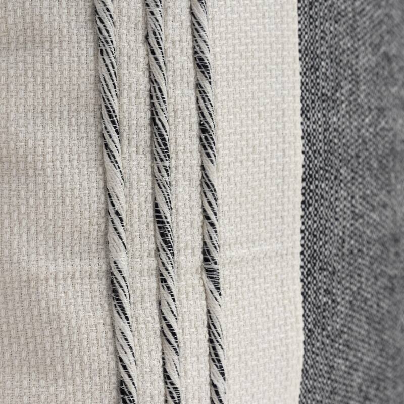Rizzy Home Woven Striped Square Throw Pillow with Tassels