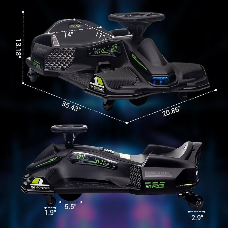 12V Electric Ride On Go Kart Kids Drifting Car for Kids Best Gifts