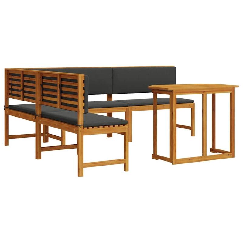 vidaXL Garden Bench Set Brown solid acacia wood - 20 x 35 x 30