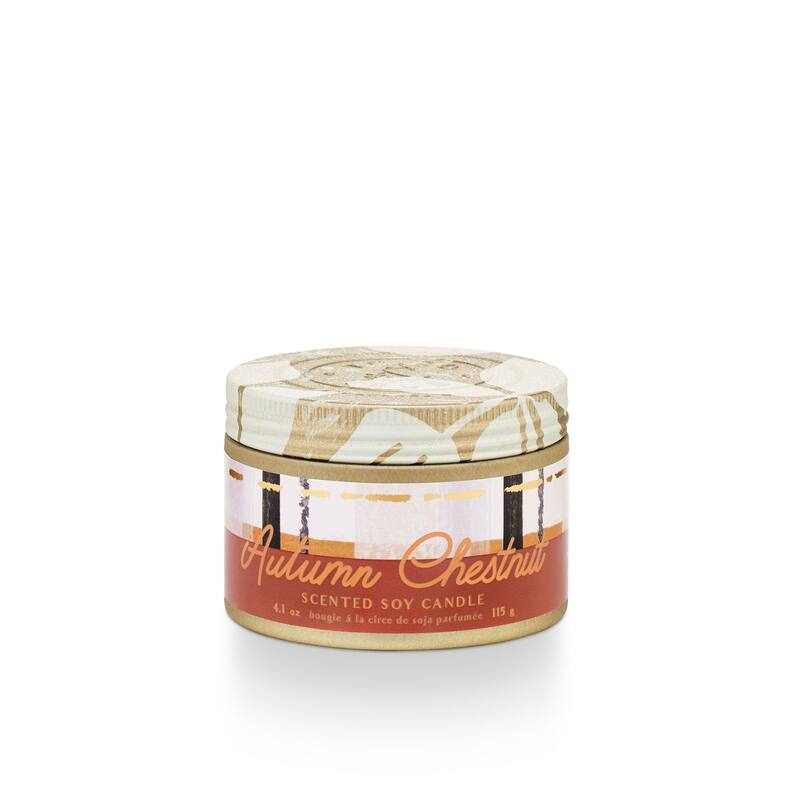 Tried & True Fall Autumn Chestnut Candle - Small Tin