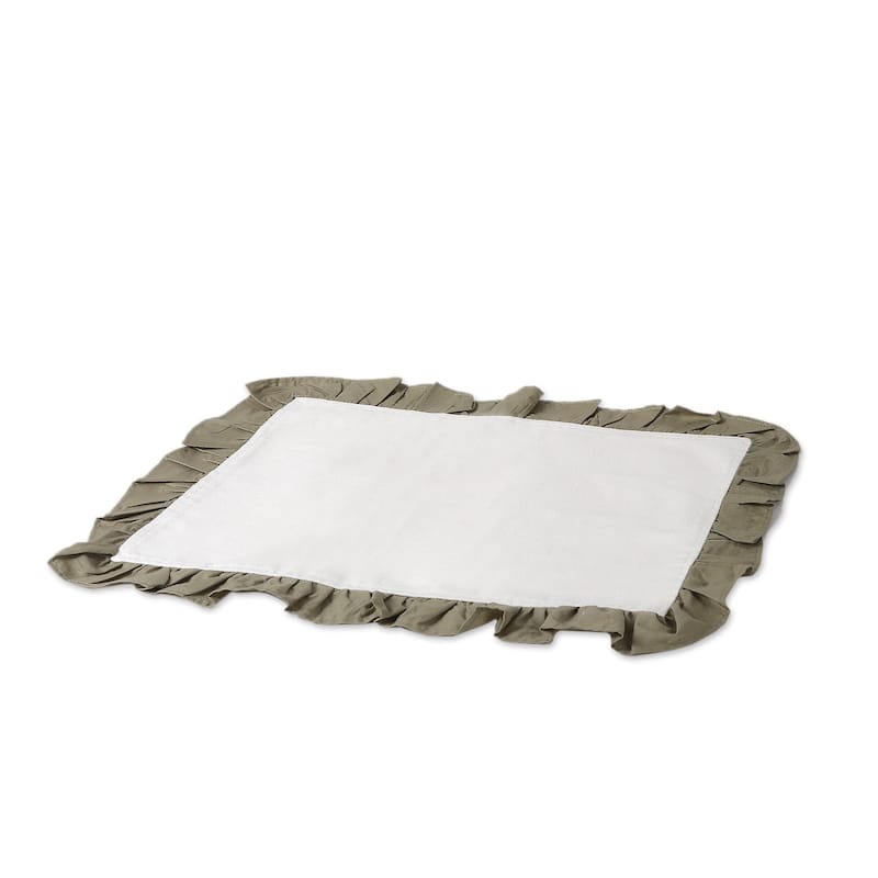 Novica Handmade Classic Sage Cotton Table Runner And Placemats (7 Pieces)