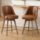preview thumbnail 18 of 26, 26" Counter Height Swivel Bar Stool, Upholstered Counter Stools - 23.8" (D) x 21.7" (W) x 38" (H)