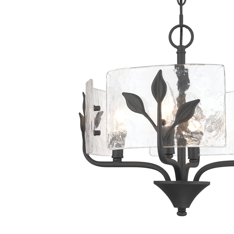 Wry Lighting Bloem 4-light Pendant in Natural Black