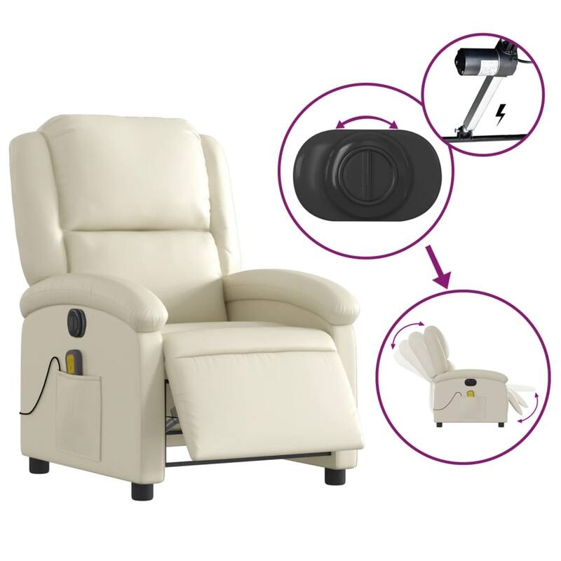 vidaXL Recliner Chair Wingback Armchair for Home Theater Cinema Faux Leather