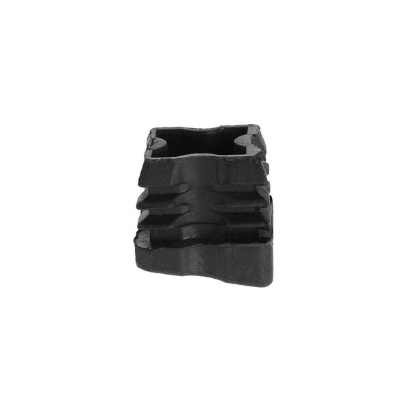 25 x 25mm OD Plastic Angled Square Tube Ribbed Inserts Cover Cap