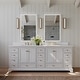 preview thumbnail 21 of 148, Ancerre Designs Audrey Bathroom Vanity Set 84" - White (Gold Finish)
