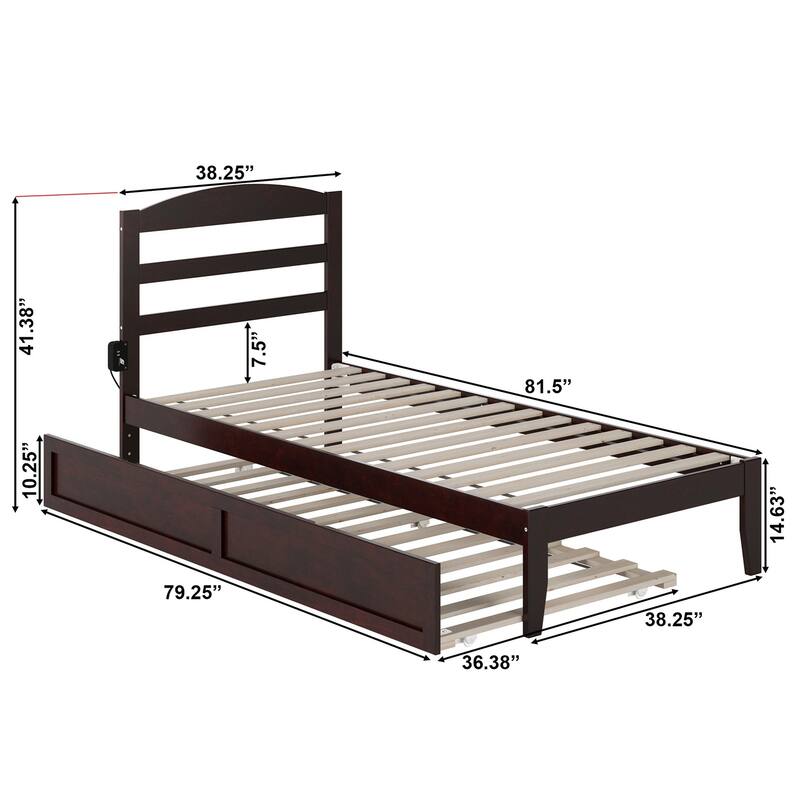 Warren Solid Wood Platform Bed with Twin XL Trundle