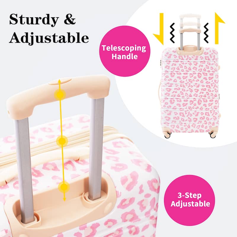 3 Piece Luggage Sets, Hardshell Lightweight PC Suitcase Set w/TSA Lock