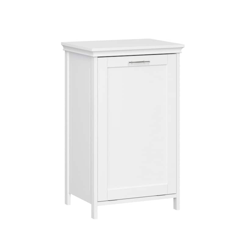 RiverRidge Somerset Tilt-Out Laundry Hamper Cabinet with Removable Cloth Storage Bag - White