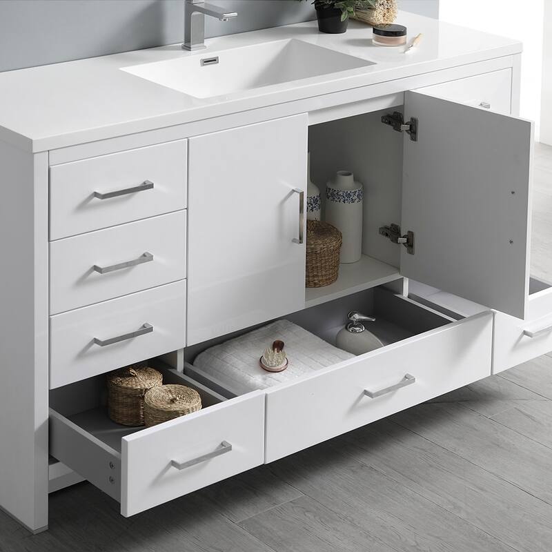 Fresca Senza 60" Free Standing Single Basin Vanity Set with MDF