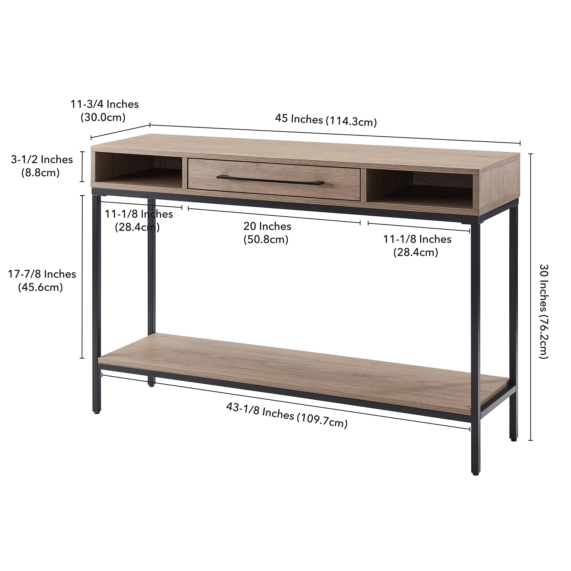 20 inch store wide console table