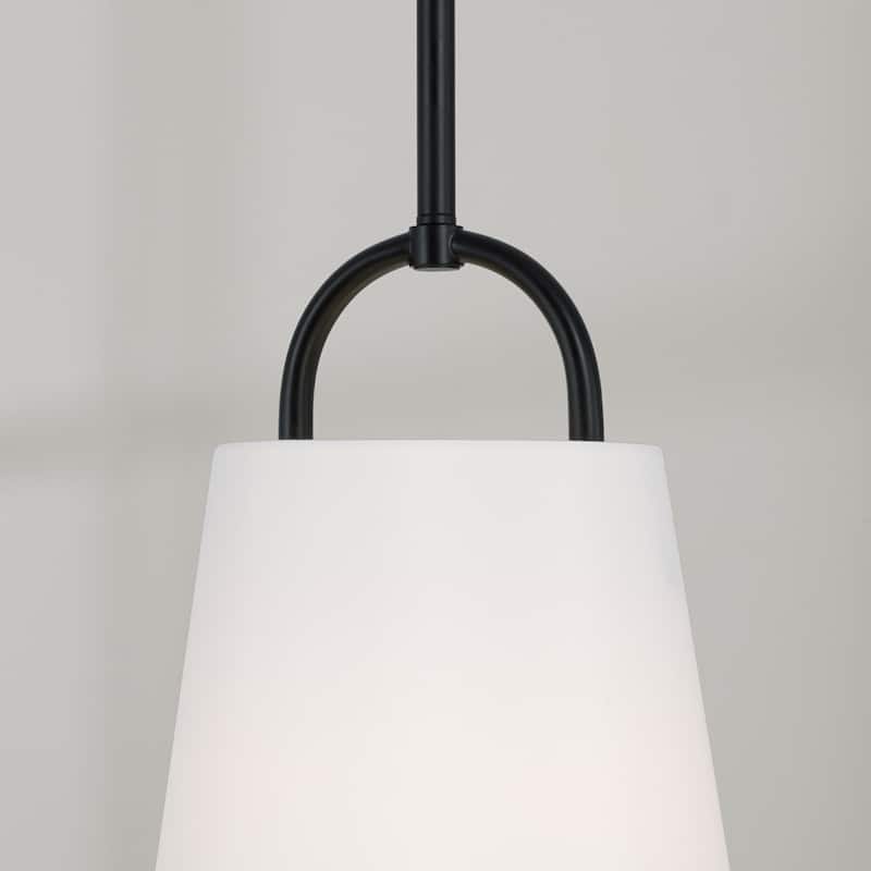 Brody 1-light Pendant w/ White Fabric Shade