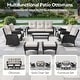 preview thumbnail 19 of 34, Outdoor Patio Ottoman with Seat Cushion