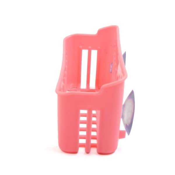 Shop Pink Plastic Bathroom Hanging Basket Storage Rack Organizer