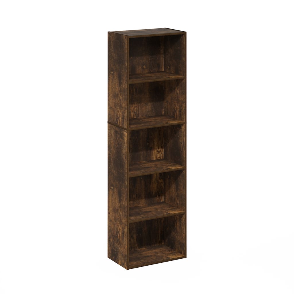 52 in. Tall Pine Wood 5-Shelf Bookcase