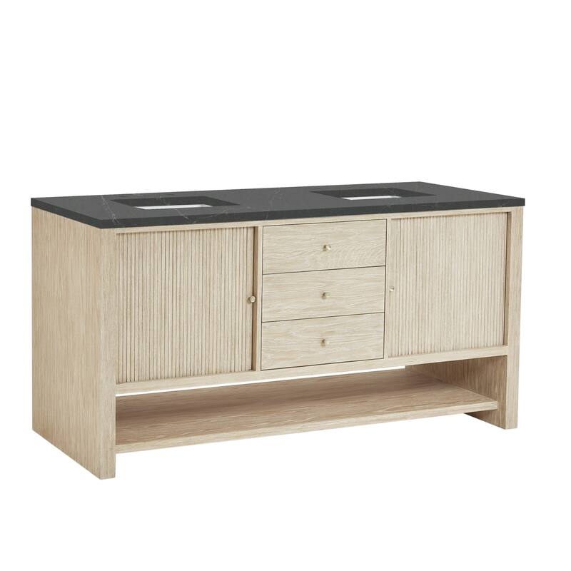 James Martin Vanities D404-V72-3CSP Marigot 72" Double Basin Wood