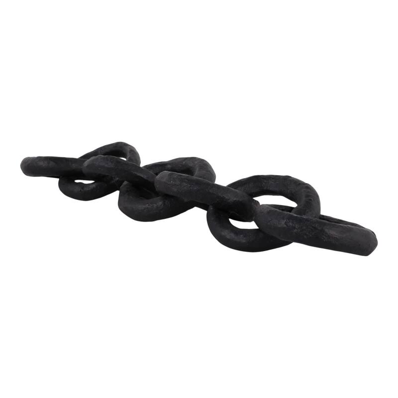 Metal Object Linked Rings Sculpture Interlocking Circular Chain Design