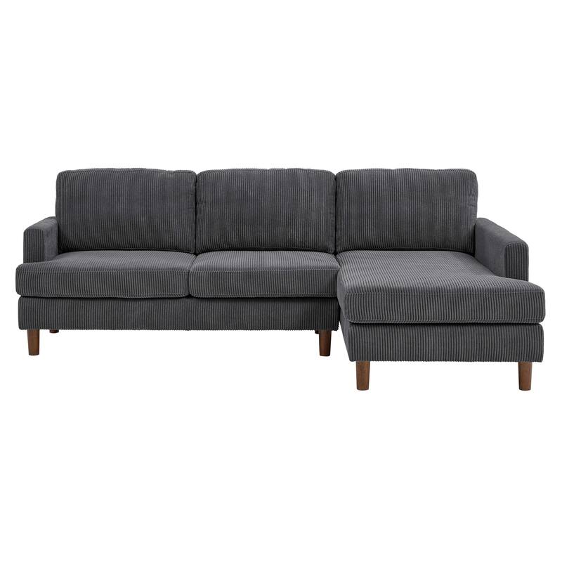 Modular L Shaped Sectional Sofa, 97" Wide Cloud Sofa Couch with Chaise - Gray