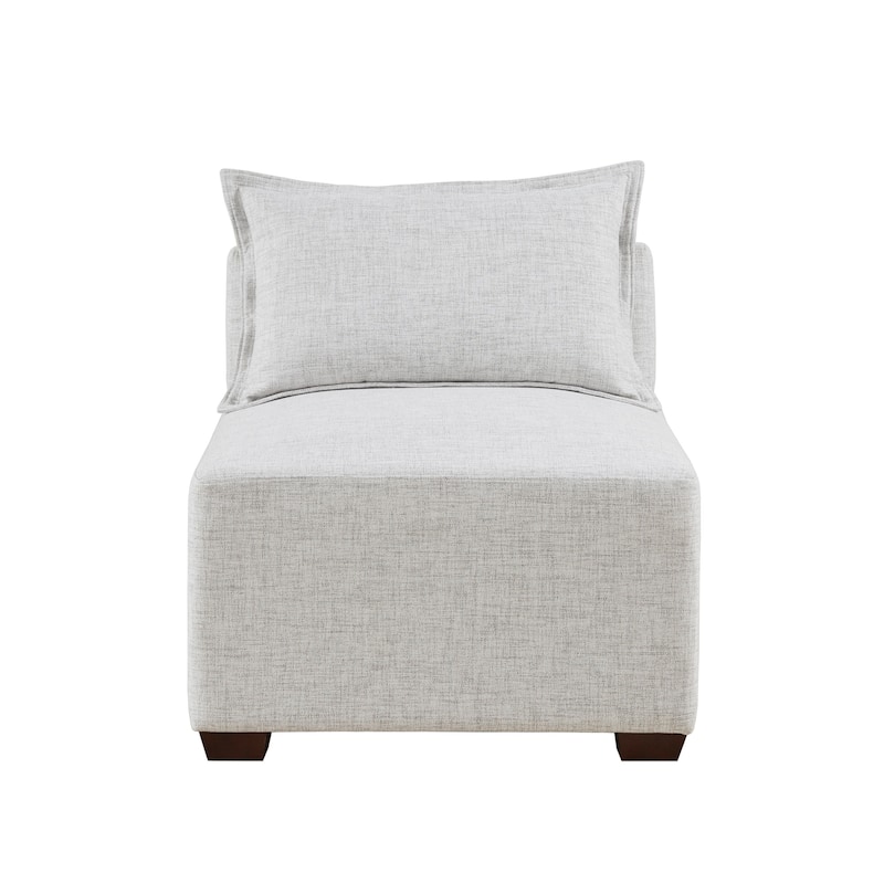 INK+IVY Molly Modular Sectional Sofa Collection - Silver Grey-Armless Chair
