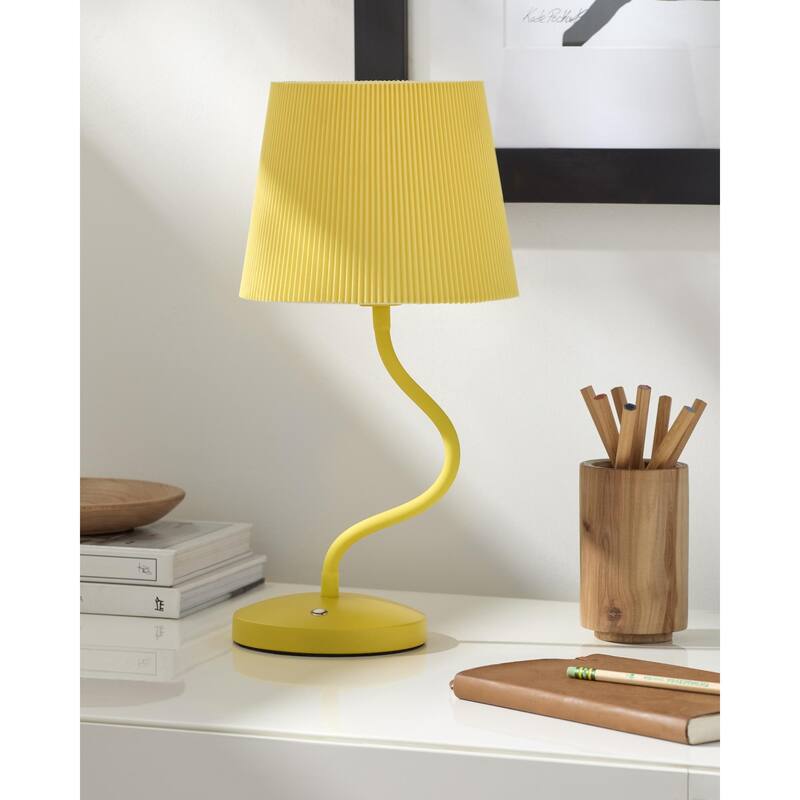 Livabliss Rigel Modern & Contemporary Buffet Table Lamp - 21"H x 8"W x 8"D - Bright Yellow
