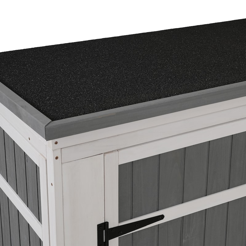 Outdoor 5.5ft Hx4.1ft L Wood Storage Shed