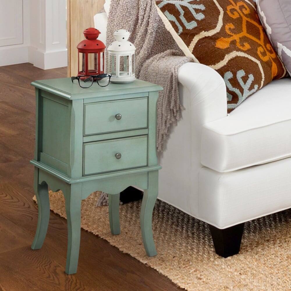Furniture of America Madelle II Farmhouse 16-inch 2-drawer Side Table