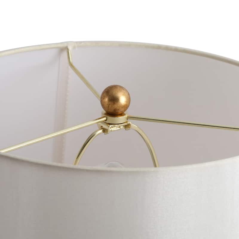 Mid-Century Modern Table Lamp Antique Gold Desk Lights for Bedroom Living Room - D15.7"xH25.5"