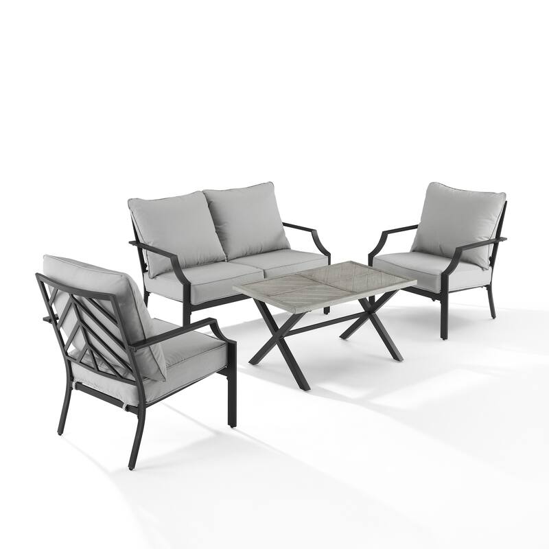 Crosley Otto 4Pc Outdoor Metal Conversation Set