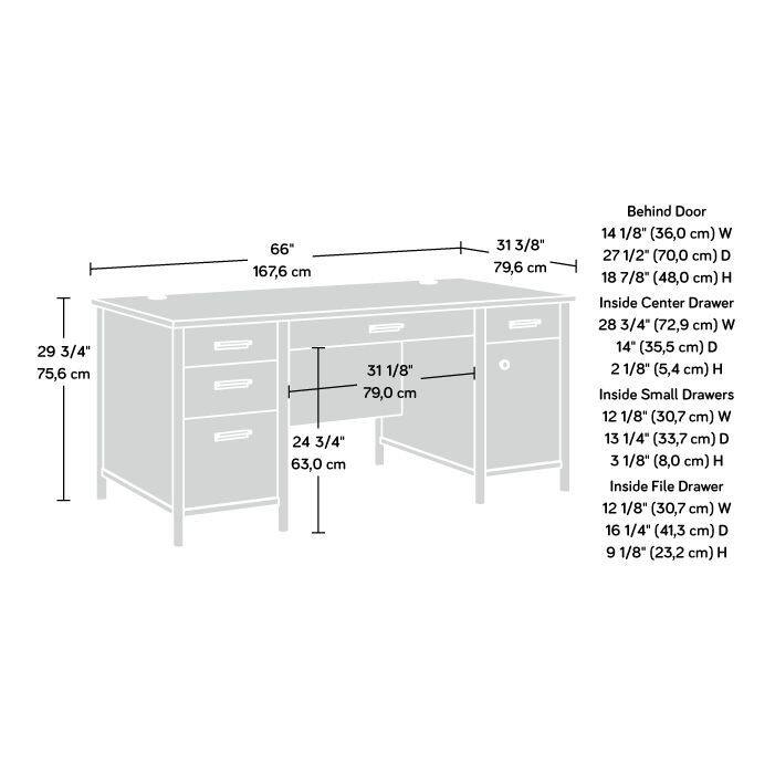 Whitaker Point 66" Executive Desk Nm A2