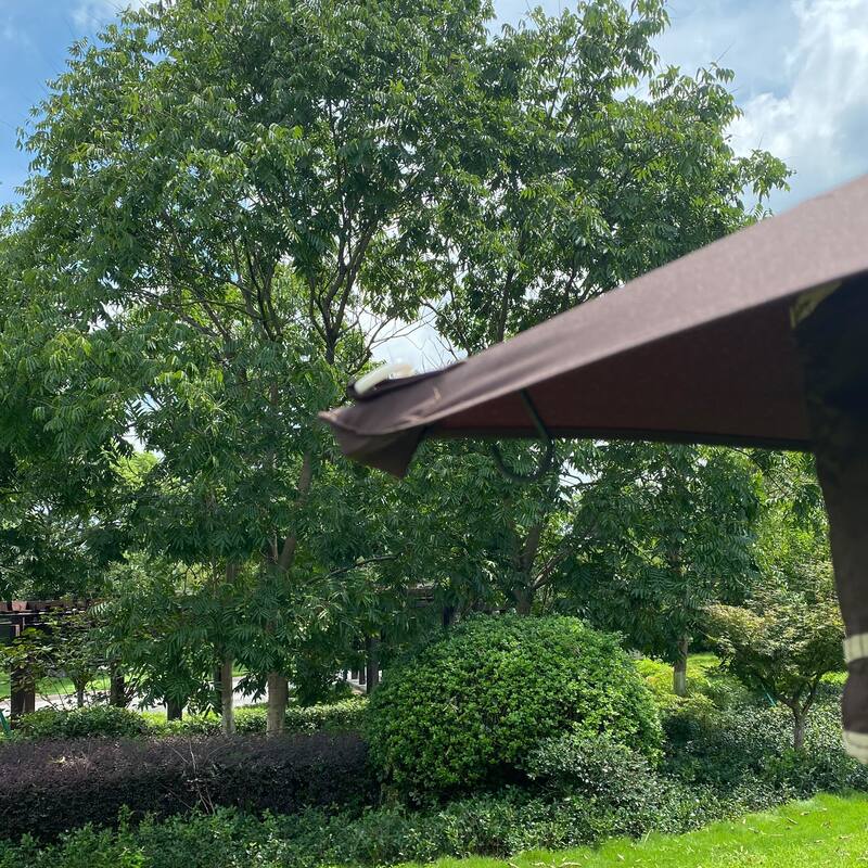 13 x10 Outdoor Gazebo Canopy Tent With Ventilated Double Roof And Mosquito net for Lawn(Detachable Mesh Screen On All Sides)